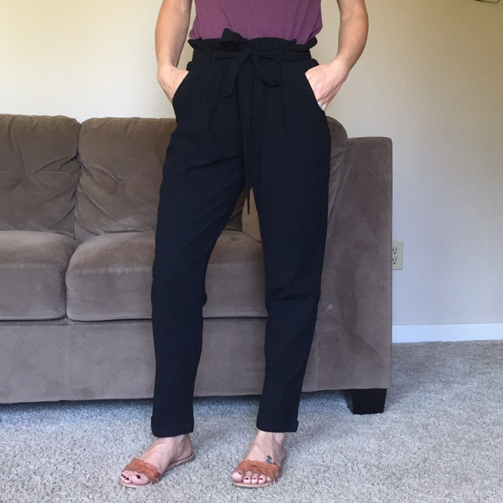 NEW BLACK trouser high waist pants